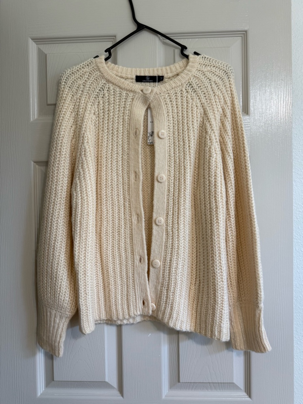 Cream Cardigan Sweater